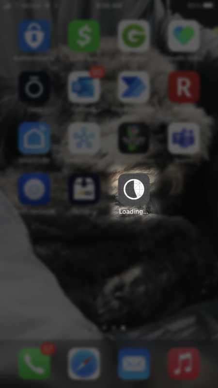 App being installed